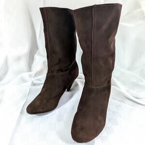 NWOT-1 SHOW! STEVE MADDEN! ESPRESSO BROWN SOFT GENUINE SUEDE BOHO BOOTS! SZ 8.5M